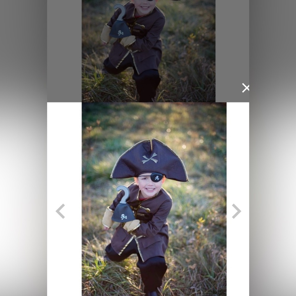 Halloween 🎃 Great Pretenders Captain Hook pirate costume Size 5/6 NEW w tags